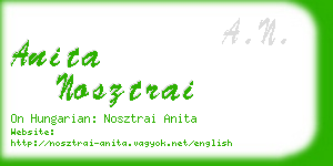 anita nosztrai business card